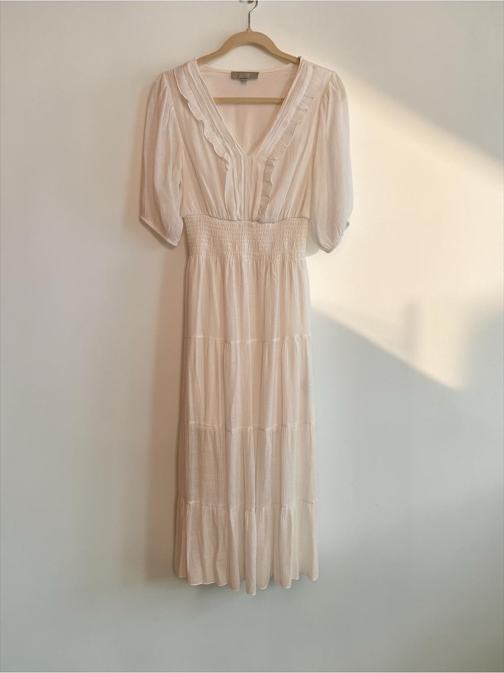 J Gee White Maxi Dress Size M